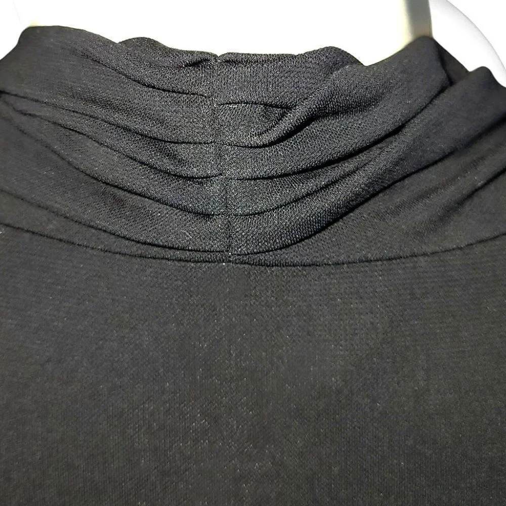 Michael Kors elegant black longsleeve cowl neck knit top
